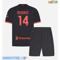 Camisa de time de futebol AC Milan Luka Modric #14 Replicas 3º Equipamento Infantil 2026-27 Manga Curta (+ Calças curtas)
